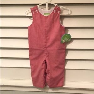 Red and white gingham Longall 3 months